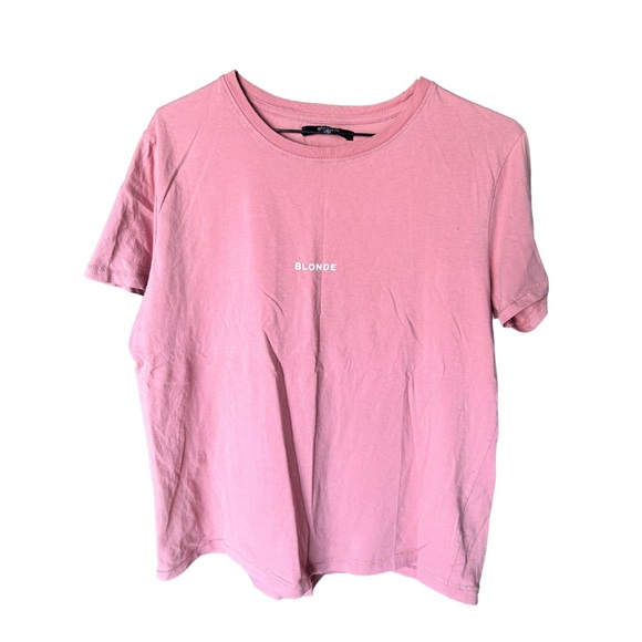 S/M Brunette the Label Blonde Pink Tee - Picture 1 of 1